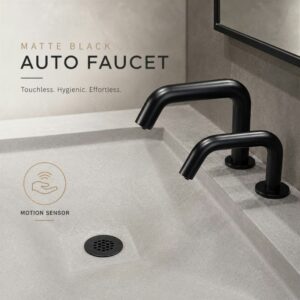 FontanaShowers matte black commercial sensor faucet